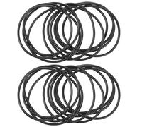 WRITWAA Braccialetti Decorativi in Silicone 50 Pezzi Elastici Neri per Creazione Fai da Te e Uso Quotidiano per Uomo e Ragazza