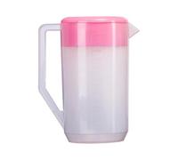 WRITWAA Brocca per Acqua Fredda da 4000 Ml Scala di Misurazione e Coperchio, Brocca in Plastica per Succhi e Drink Freschi Durante Feste e Picnic Riutilizzabile