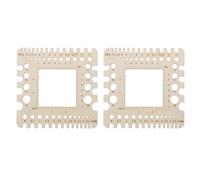 WRITWAA Calibro per Uncinetto in Legno 2 Pezzi Righello Metrico e Imperiale, Strumento di Misurazione per Ferri da Maglia e Ago da Cucito, per Artigianato e Maglieria Fatta a Mano