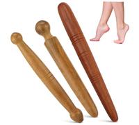 WRITWAA Calzini per Riflessologia Strumento in Legno per Massaggio, Bastoncino per Agopressione Piedi e Testa, Set 3 Pezzi per Relax e Benessere Totale