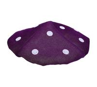 WRITWAA Cappello a forma di fungo, berretto a pois viola e per feste e divertimento, morbido accessorio per costume a forma di fungo, cappello morbido e carino per festival per adulti