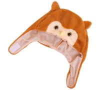 WRITWAA Cappello Peluche a Forma di Gufo Marrone per Cosplay e Feste, Accessorio Divertente in Cotone Pp, per Halloween e Foto Ricordo