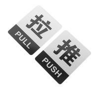 WRITWAA Cartelli Porta Push-and-pull in Acrilico Trasparente per Interni Segnaletica Indicativa per Uffici Negozi e Ristoranti Segni Informativi Resistente per Porte Scorrevoli e Vetro