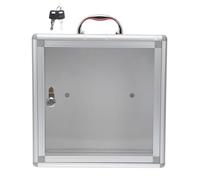 WRITWAA Casella Suggerimenti in Metallo Trasparente 32X16X32 CM Portatile per Scuole Uffici e Fondi