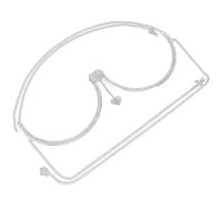 WRITWAA Catena Corpo Donna in Strass Ciondolo a Doppio Cuore, Supporto Reggiseno Brillante in Cristallo Argento, Gioiello Elegante per Feste e Discoteca