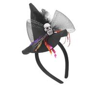 WRITWAA Cerchietto Halloween con Cappello Strega e Decorazione Accessorio Creativo per Halloween e Cosplay e Accattivante per Ogni Occasione