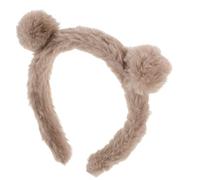 WRITWAA Cerchietto per Capelli Forma di Orso in Peluche Regolabile per Lavare Viso Applicare Maschere e Altri Usi Fascia per Capelli Orecchie di Animale Peloso
