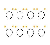 WRITWAA Cerchietto per Chioma Stelle a Cinque Punte Gialle, 8 Pezzi, Antenne Flessibili Riutilizzabili, Fascia per Feste in Famiglia e Costumi Divertenti