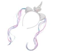 WRITWAA Cerchietto Unicorno Per Bambine Copricapo Con Corna Cerchietto Per Corno Di Unicorno Copricapo Di Compleanno Con E Striscione Per Neonato Copricapo Con Dingle Per