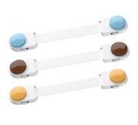 WRITWAA Chiusura di Sicurezza per Bambino Bambina 3 Pezzi Doppio Tasto in Materiale Pp per Finestre e Cassetti, Blocco Sicuro per Casa Colore Casuale Stili multipli