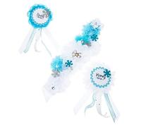 WRITWAA Cintura A Fiocco Di Neve - Set Di Spille Per Corpetto Premaman Per Baby Shower Annuncio Di Nascita Corpetto Coordinato Per Futura E Papà Materiale Di Alta Qualità