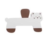 WRITWAA Clip a Coda Lunga a Forma di Gatto in Plastica Color Caffè Finitura Opaca, Portatile per Proteggere Documenti e Superfici in Ambienti D'archivio o Cassetti