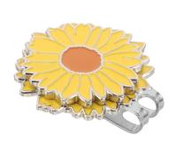 WRITWAA Clip per cappello con marcatore di palla: clip per cappello da golf, marcatore di palla a forma di fiore - accessorio in metallo per marcatura da golf per uomo e donna, cappellini con visiera