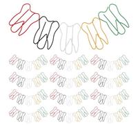 WRITWAA Clip per Documenti a Forma di Dente, Set da 100 Pezzi in PET, Perfette per Scolastico e Gestione Documenti, Organizzazione Visiva Efficiente