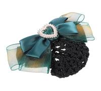 WRITWAA Clip per professionale decorativo bello panino rete di Nozze molletta fermacapelli copertura per crocchia di retine per tessuto Green