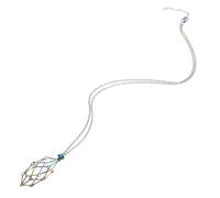 WRITWAA Collana con Pendente in Metallo Resistente Gabbia Rete Vuota per Ciondolo per Creazioni Uniche ed Eleganti
