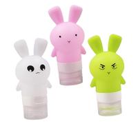 WRITWAA Comprimibile per Lozione Viaggio 3 Pezzi in Silicone Antileak per Shampoo e Portatile per Viaggi
