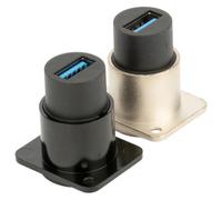 WRITWAA Connettore USB 3.0 da Pannello Femmina a Femmina 2 Pezzi, Passante D-type, Materiale PC e Metallo, Plug And Play, Salvaspazio per Estensione Dati