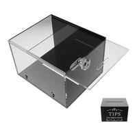 WRITWAA Contenitore per Mance e Suggerimenti in Acrilico Trasparente Design Capiente, Scatola per Donazioni per Locali e Ristorazione