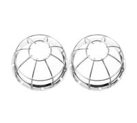 WRITWAA Copertura Antideflagrante in Rete per Rilevatore Fumo 2 Pezzi, Gabbia Protettiva in Metallo Resistente Base Argento 106-132Mm, Protezione Antifurto per Impianto Antincendio