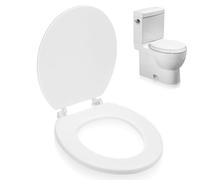 WRITWAA Copriwater Design Spesso e Stile Classico in Schiuma Bianco Sedile Wc Imbottito Supporto Migliorato e Stabilità Garantita per Bagno