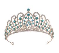 WRITWAA Corona da Sposa Barocco Strass, Tiara Nuziale Elegante per Ragazze e Donne, Accessorio Chioma per Matrimoni e Feste Speciali