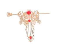 WRITWAA Corona di Chioma Cinese Vintage a Forma di Ferro di Cicogna, Set da 1 Bastoncino per Chioma Retrò Leggero, Accessorio Elegante per Matrimoni, Feste e Foto, Regalo per Donne