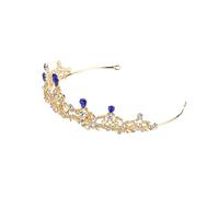 WRITWAA Crown Hair Accessories With Rhinestone For Brides Vintage Alloy Tiara For Weddings And Engagements