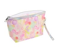 WRITWAA custodia Contratto di trucco da viaggio per le donne elegante borsa da viaggio cosmetica chiaro borsa da donna Borsa per il trucco borse per il trucco delle donne pvc