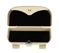 WRITWAA Custodia Portaocchiali da Sole per Auto Beige Scatola Organizer per e da Sole Supporto per Visiera Parasole Facile da Installare e Resistente