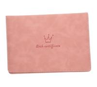 WRITWAA Custodia Protettiva per Certificato di Nascita Ragazzo Ragazza in Pelle Rosa Sleeve Resistente Antisbiadimento e Antiusura Organizer Pratico per Conservazione Documenti Regalo