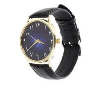 WRITWAA Da Polso Con Disco Numeri Arabi Luminosi Cassa Color Oro e Cinturino in Per Adulti Elegante e Decorativo