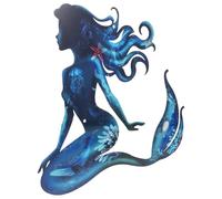 WRITWAA Decorazione Murale e Festa di Compleanno in Ferro Blu Sirena Design Elegante e Facile Installazione per Giardino Esterno e Casa per Piscina