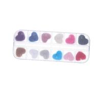 WRITWAA Decorazioni Fai Da Te Per Nail Art 3d a Forma Di Cuore Pesca, Set Da 12 Pezzi Magnete, Peluche Morbido Per Manicure Su Unghie Naturali e Artificiali, Per Nail Art Fai Da Te a Casa