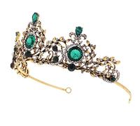WRITWAA d'epoca corone per donne fascia per donne addio al nubilato di sirena coroncina sposa corone nuziali per la sposa accessori di compleanno per le donne lega Green