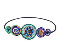 WRITWAA Di Cerchietto Gioiello Fasce Di Strass Fascia Anni '70 Fascia Elastica Per Con Strass Fascia Di Perline Per Le Donne Abbellito Perline Della Fascia Tessuto