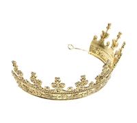 WRITWAA diadema d'epoca tiara della principessa abito da re per uomo vittoria re della maschile principessa del re di compleanno corone King Crown Metallo D'oro