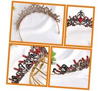 WRITWAA diadema di cristallo fascia della di compleanno futura sposa copricapo testimone della sposa xmas tiara fascia da sposa diademi nuziali per la sposa Lega di zinco rosso