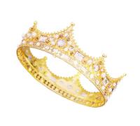 WRITWAA diadema di perle futura sposa addio nubilato nuziale Nozze decorazioni da sposa tiara delle fate Tiara di matrimonio D'oro