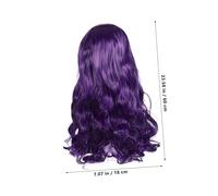 WRITWAA D'onda Femminile Parrucche Da Donna Parrucche in Maschera Viola porpora Filo Ad Temperatura