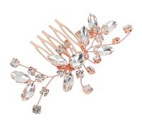 WRITWAA Elegant Wedding Hair Comb Stunning Rhinestone Inlaid Bridal Side Comb for Women Versatile Decorative Accessory for Various Wedding Themes Secure and Lightweight Design