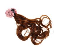 WRITWAA Estensione per Capelli con Clip per Ragazza Accessori per Capelli Parrucche Castane e Fiori Finti per Uso Quotidiano e Feste Divertenti