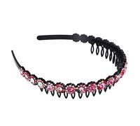 WRITWAA Fascia Antiscivolo Elastico Nozze Elastici Per Le Donne Fascia Per Signore Moda Banca Per Il Trucco e Il Lavaggio Del Viso Gruppo Musicale Fascia Per Donne Cristallo