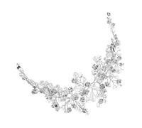 WRITWAA fascia di cristallo nozze vite per da sposa ragazze elegante Essere copricapo da sposa per matrimonio Chiesa per matrimoni della sposa Lega di zinco Silver