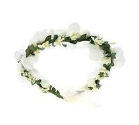 WRITWAA Fascia Floreale Bianca Copricapo Sposa Fiori Artificiali Di Fiori Per Ghirlanda Floreale Per Acconciature Per Per Eventi Speciali