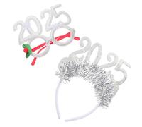 WRITWAA Fascia Per Capodanno Fascia Per Vigilia Di Capodanno Numeri Decorativi Accessori Per Feste Per Capelli Da Donna Glitter