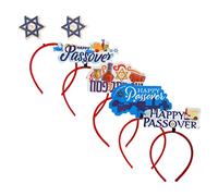 WRITWAA Fascia per Chioma da Festa Pasqua Ebraica 5 Pezzi Set Decorativo Stelle di David in Plastica Resistente per Adulti Uomo Donna Accessori per Chioma Riunioni e Celebrazioni