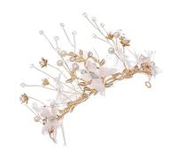 WRITWAA Fascia per di Tiara di matrimonio diadema nuziale tiara delle fate cerchio per da sposa nuziale Golden