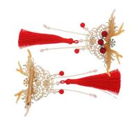 WRITWAA Fermagli per Capelli Nappa Dragona Accessori per Capelli Hanfu Fermagli Cinesi Neri