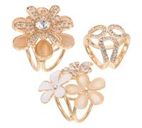 WRITWAA Fermagli per Sciarpa 3 Pezzi Set Due, Clip per Scialli Donna Decorazioni Strass per Matrimoni e Usi Quotidiani